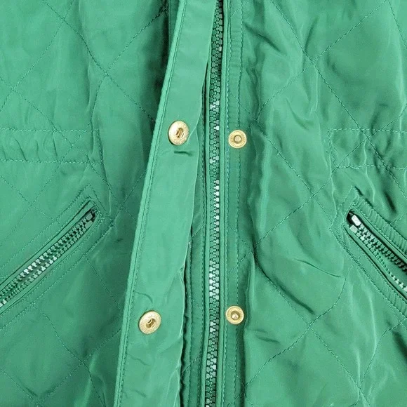 Zara Basic Full Zip Jackets Womens M Green Long Sleeve Pockets Stand Up Collar - Picture 4 of 13